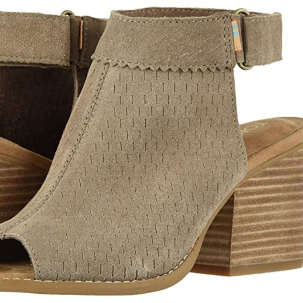 Toms- Grenada Taupe Grey Suede Sandal